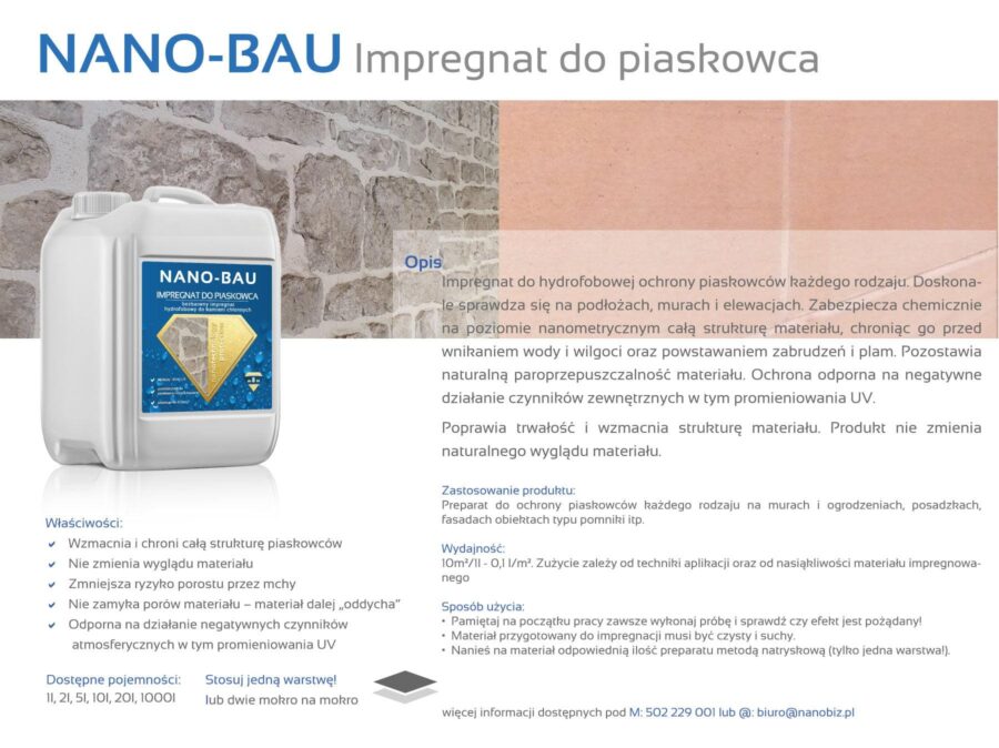 Nano-Bau hydrofobní impregnace na pískovec - Image 2