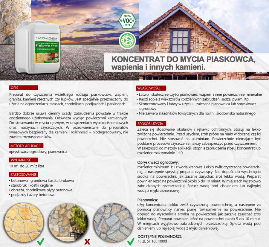 SPECIALCHEM na čištění pískovce, vápence a jiných kamenů - SANDSTONE CLEAN - Image 4