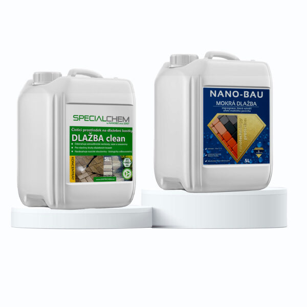 Sada na dlažební kostky: impregnace Nano-Bau "Wet Effect" + čištění Specialchem 