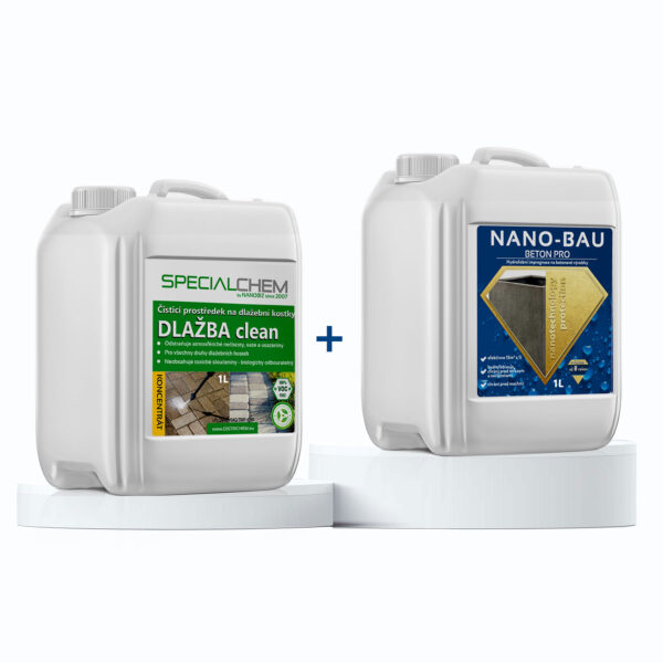 Betonová sada - impregnace Nano-Bau Concrete Pro + čištění pomocí Specialchem Concrete Cleaner