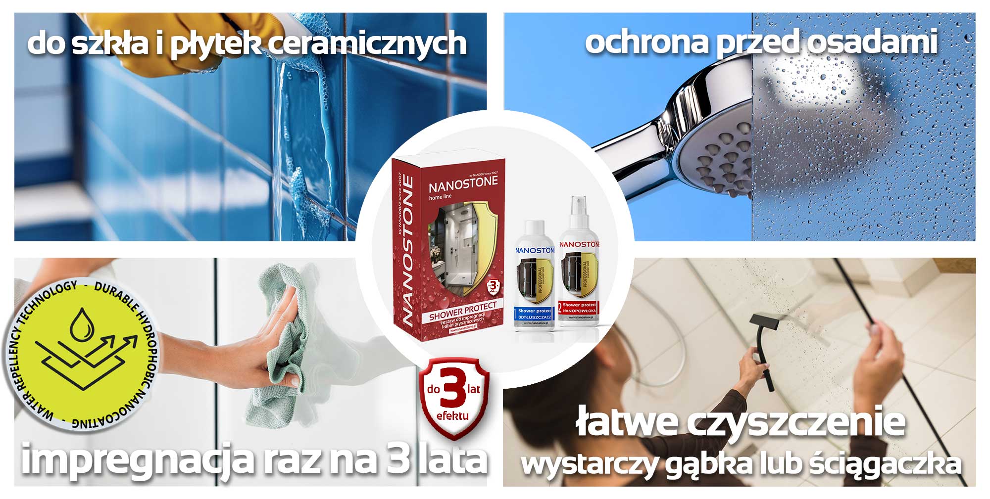 Impregnace sprchových koutů — produkt a použití